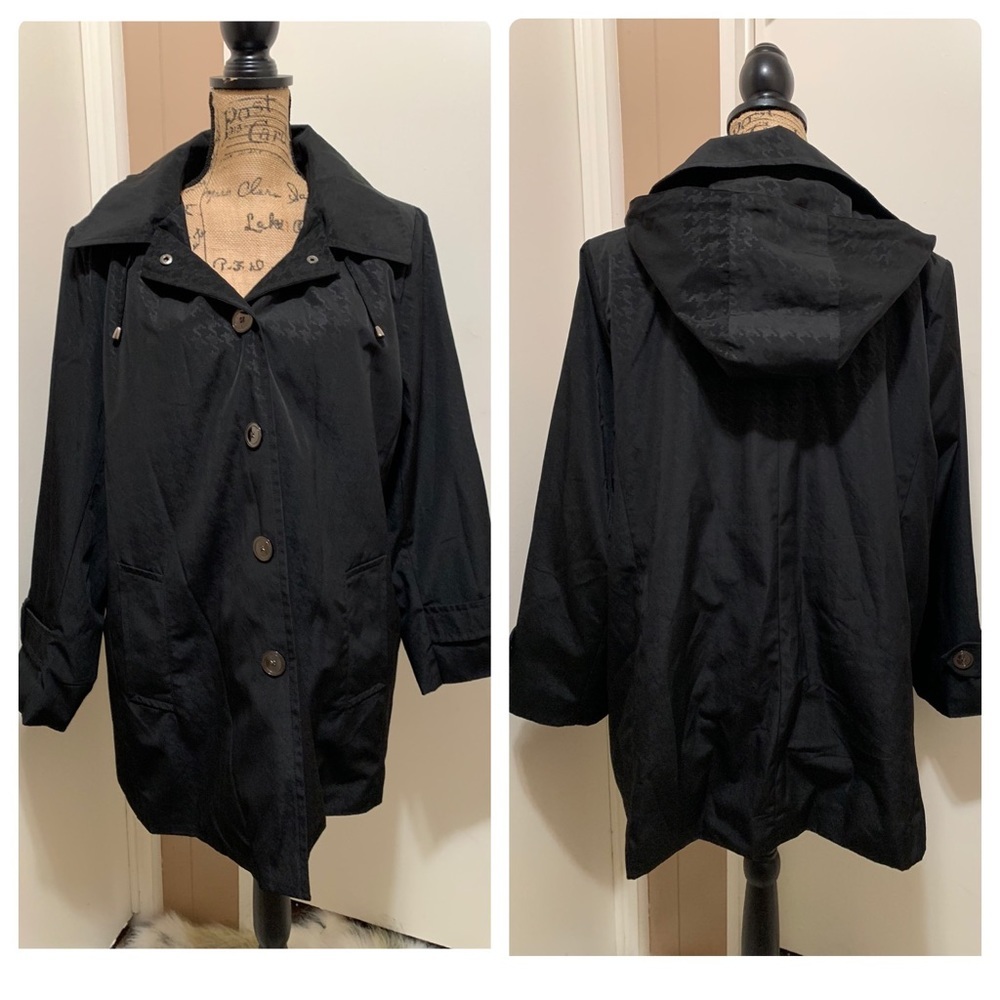 Maggie Barnes Jacket Womens Black Hooded 16W